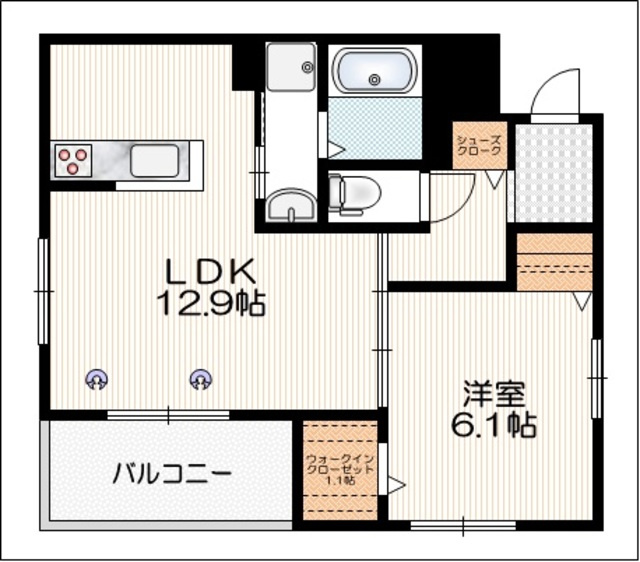 エステートヌクイB棟の間取り