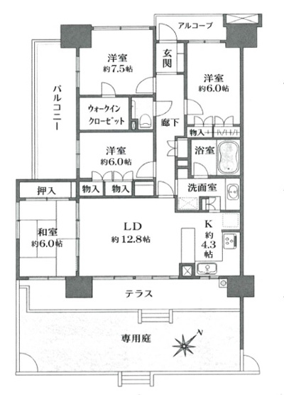 【間取り】 | オーベルグランディオおおたかの森