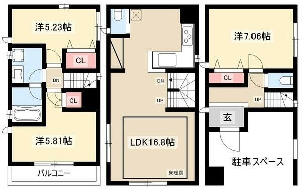則武本通二丁目貸家の間取り