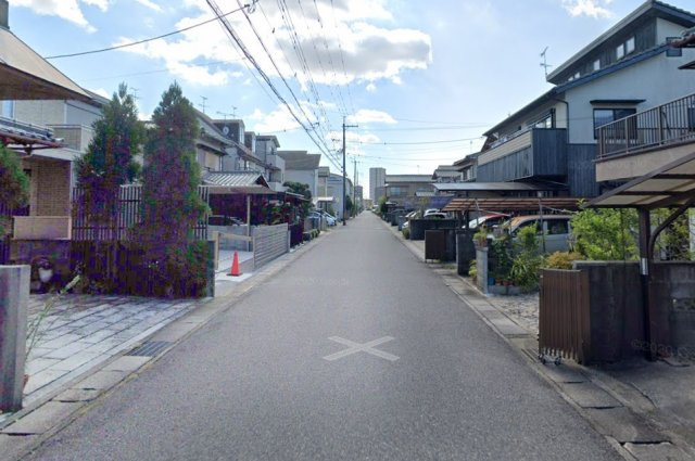 野洲市北野１丁目　売土地の前面道路含む現地写真