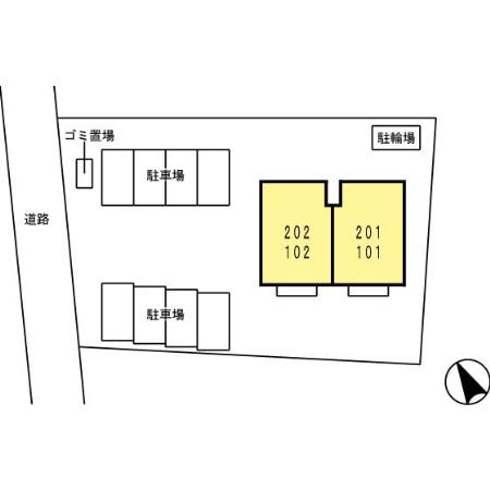 【区画図】 | エスポアール・タカムラⅡ