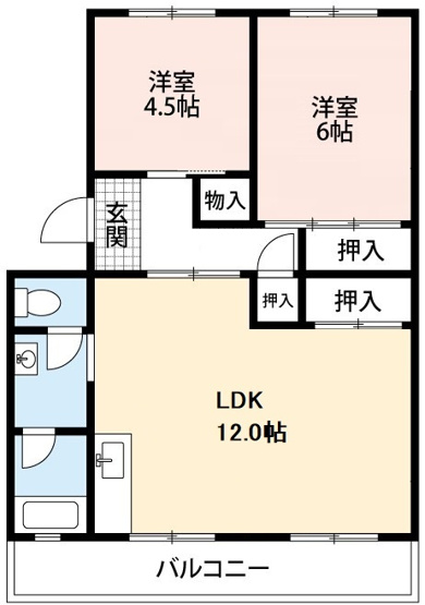 【間取り】 | 杉山コーポＣ棟
