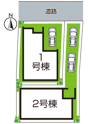 ■豊中市春日町　第4期　新築一戸建ての区画図|全２区画