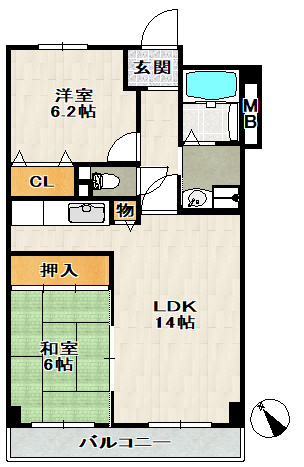 ボヌール宝塚の間取り