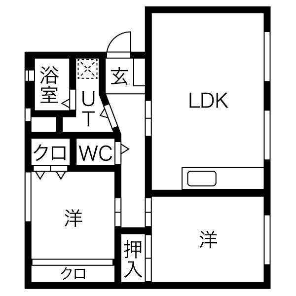 レダン白河の間取り