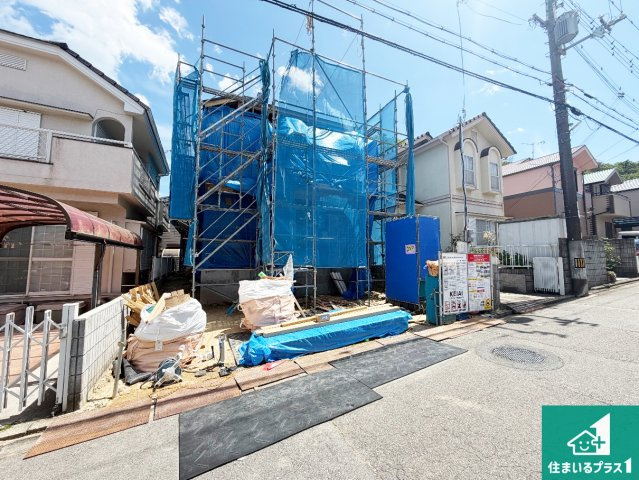 神戸市北区南五葉　第2期　新築一戸建ての外観|周辺は落ち着いた街並みの住宅地！子育てがしやすい住環境です！まだ未完成ですが、現地でしかわからない事もございます。是非一度ご覧ください。