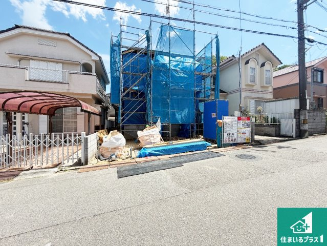 神戸市北区南五葉　第2期　新築一戸建ての外観|周辺は落ち着いた街並みの住宅地！子育てがしやすい住環境です！まだ未完成ですが、現地でしかわからない事もございます。是非一度ご覧ください。