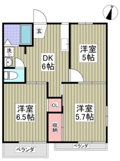 【間取り】 | 富士見コーポB棟