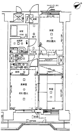 【間取り】 | ライオンズマンション御倉町 | ★内覧予約でブランド米2kg★