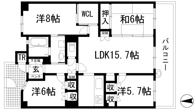 【間取り】 | コスモ宝塚武庫山