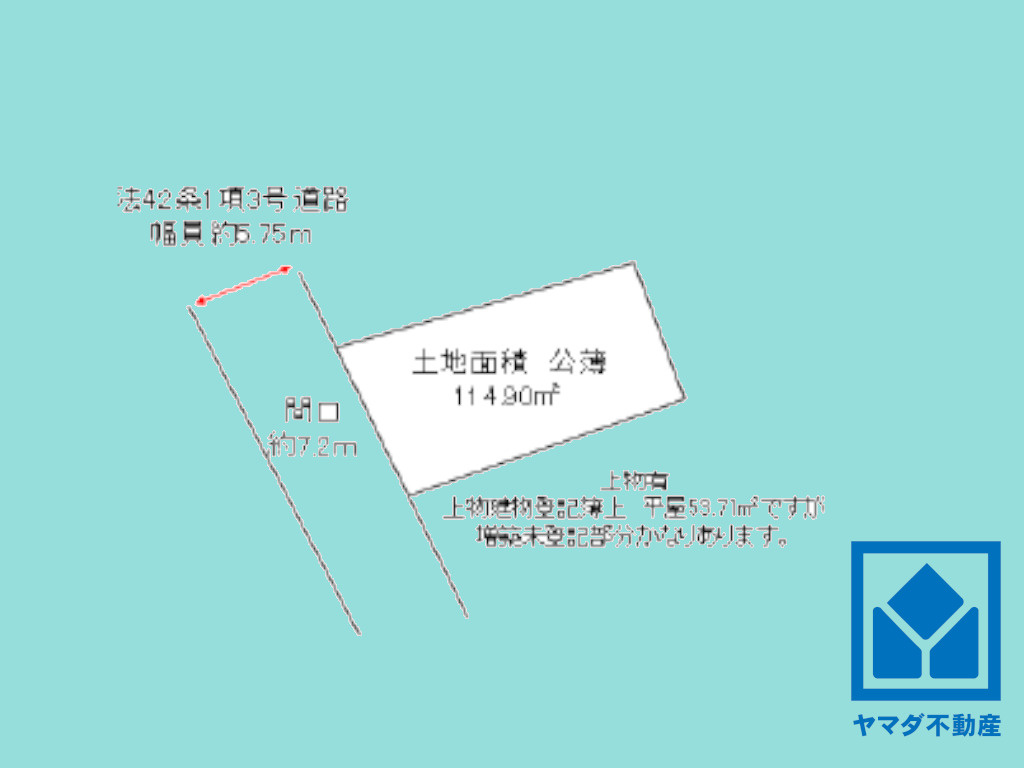 伏見区横大路東裏町の土地図