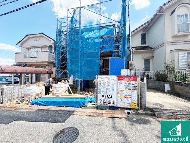 神戸市北区南五葉　第2期　新築一戸建ての外観|周辺は落ち着いた街並みの住宅地！子育てがしやすい住環境です！まだ未完成ですが、現地でしかわからない事もございます。是非一度ご覧ください。
