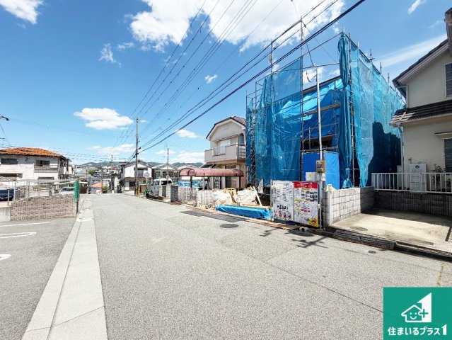 神戸市北区南五葉　第2期　新築一戸建ての前面道路含む現地写真|周辺は落ち着いた街並みの住宅地！子育てがしやすい住環境です！まだ未完成ですが、現地でしかわからない事もございます。是非一度ご覧ください。