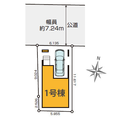 練馬区関町東1丁目　車庫×21帖LDK　大型規格住宅　限定1棟の区画図