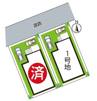 神戸市須磨区高尾台　新築一戸建ての区画図|全2区画