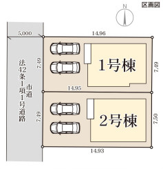 リーブルガーデン鹿児島市西伊敷第三の区画図