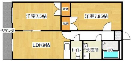 グランドヒル野中【キャッシュバック対象物件】の間取り