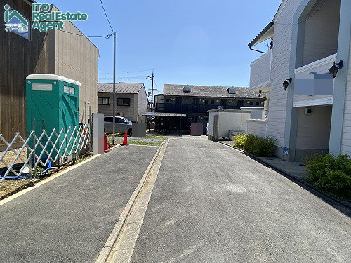 鷹峯光悦町 建築条件付土地 Cの前面道路含む現地写真