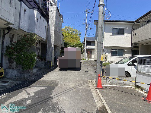 鷹峯光悦町 建築条件付土地 Cの前面道路含む現地写真