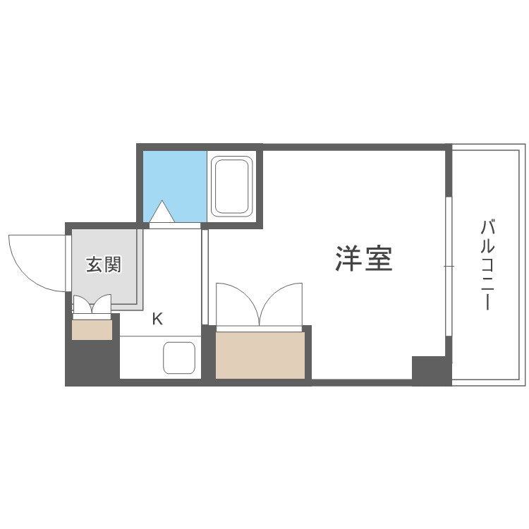 大阪市天王寺区北河堀町の賃貸マンションの間取り