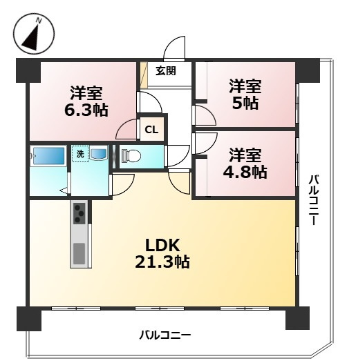 【間取り】 | 三愛シティライフ吉塚