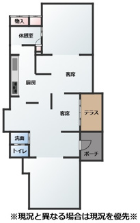 【間取り】 | 白浜町貸店舗事務所・住居