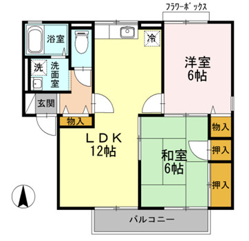 ガーデンハイツ　B棟の間取り