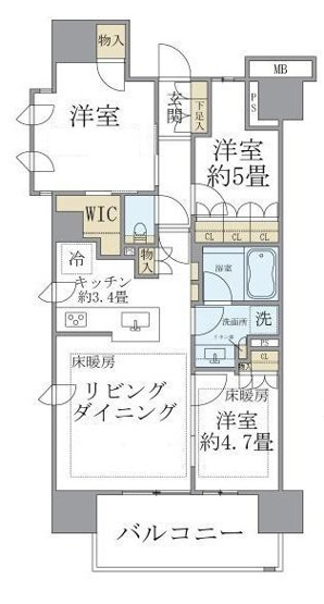 【間取り】 | Ｂｒｉｌｌｉａ三河島ＳｔａｔｉｏｎＦｒｏｎｔ | 間取り