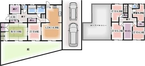 愛知郡東郷町春木白土戸建の間取り