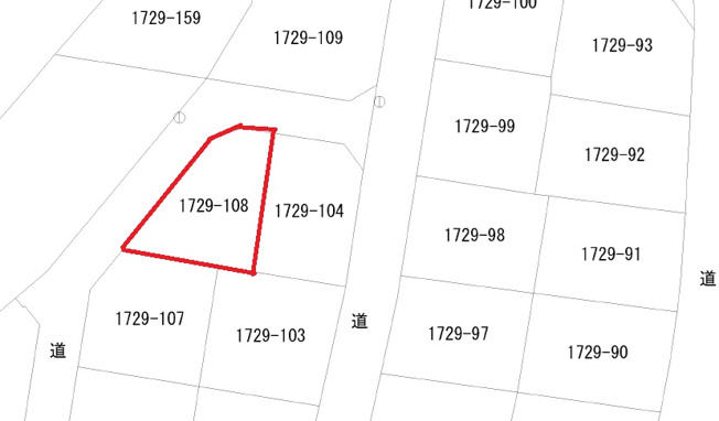 【土地図】 | 磐田市見付（緑ケ丘）　売土地