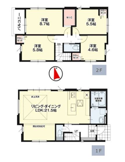 【間取り】 | 福岡市東区八田3丁目13期　4号棟（全6棟）【仲介手数料無料・0円】 | 平日、土日祝日もお好きな日時にご見学可能です。お気軽にお問合せ下さい。
