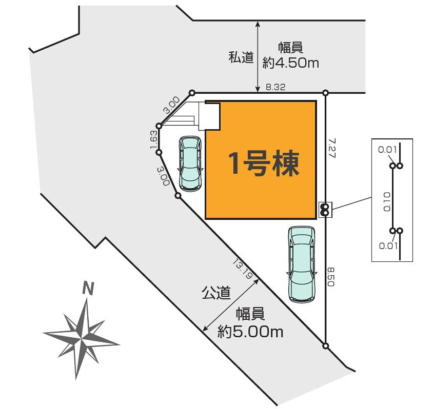 西武新宿線 花小金井駅 徒歩13分 新築戸建 西東京市芝久保町１丁目の区画図
