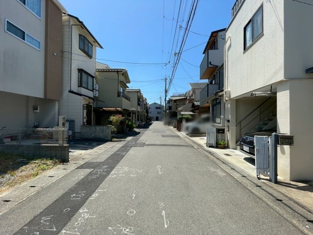 太秦一ノ井町　新築参考プランB　建築条件付土地の前面道路含む現地写真|（5/10撮影）