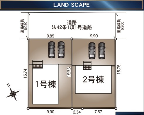 【新築戸建て】由利本荘市大鍬町第3　2号棟の区画図