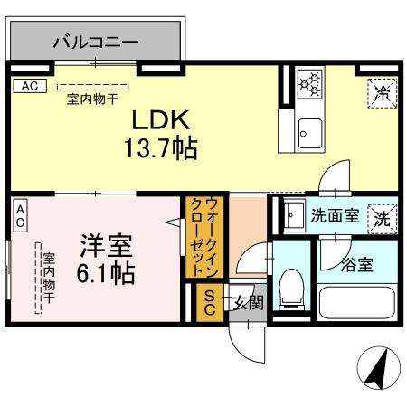D Paina Odoribaの間取り