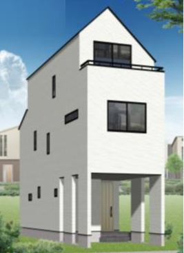 【外観パース】 | 北区西が丘2丁目　新築戸建　2号棟 5780万円
