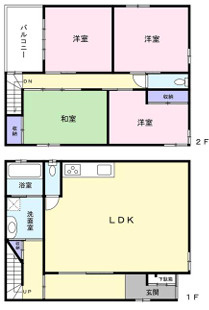 【間取り】 | 北区本庄東2丁目中古戸建