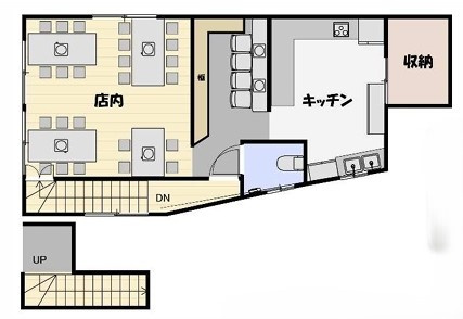 枚方市上島町店舗の間取り