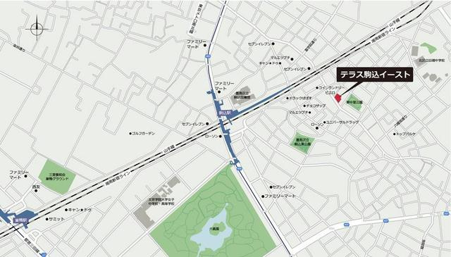テラス駒込イーストの地図