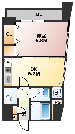エル・ファーロ金屋町の間取り