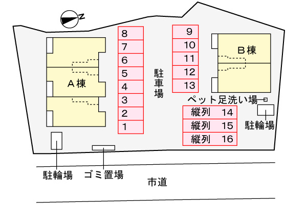 メゾン・アイリスAの区画図