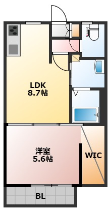 ファミール　オランジュの間取り