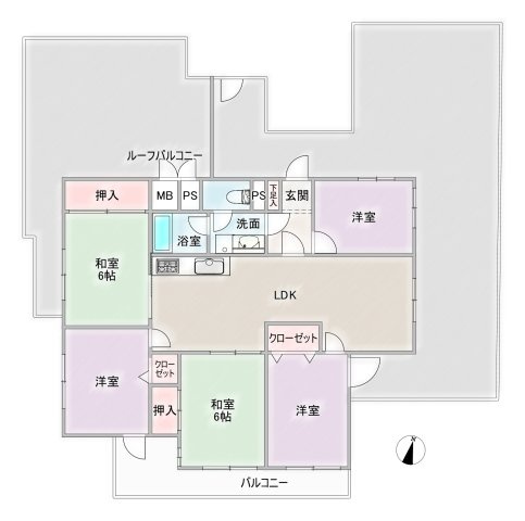 ライオンズマンション平和が丘の間取り
