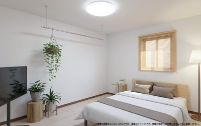 【完成予想図】 | 【主寝室　イメージパース】
※画像は設計図面を基に作成したイメージです。