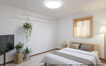 【完成予想図】 | 【主寝室　イメージパース】
※画像は設計図面を基に作成したイメージです。