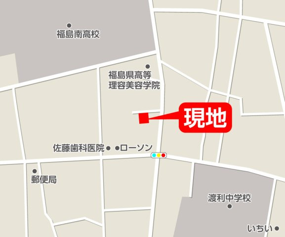 【建築条件なし】　福島市渡利4期　全2区画の地図|現地案内図