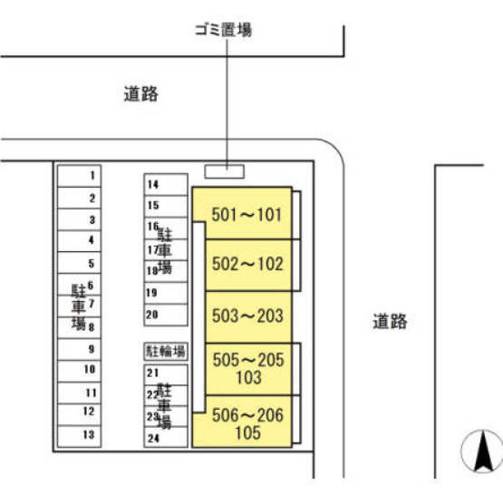 Dimorareの区画図