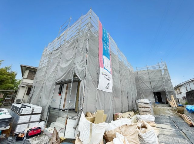 ●大和郡山市九条町　第11期　新築一戸建ての外観|現在はこんな感じです。完成までが待ち遠しいですね。