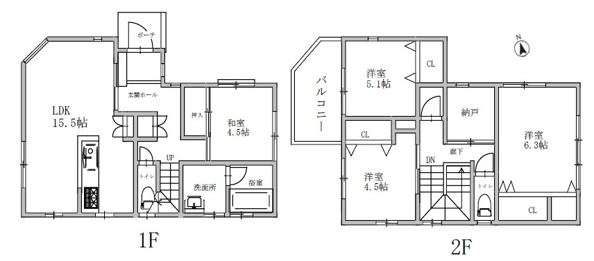 千代が丘１丁目　中古戸建の間取り