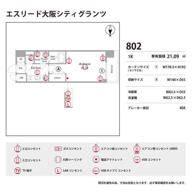 エスリード大阪シティグランツの設備